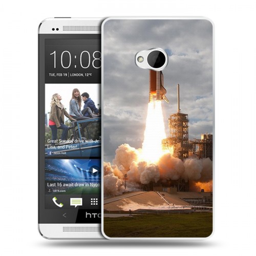 Дизайнерский пластиковый чехол для HTC One (M7) Dual SIM Космодром