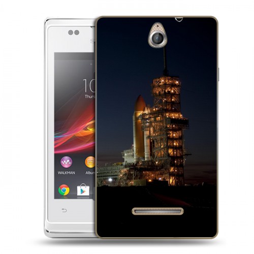 Дизайнерский пластиковый чехол для Sony Xperia E Космодром