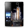 Дизайнерский пластиковый чехол для Sony Xperia TX Космодром