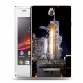 Дизайнерский пластиковый чехол для Sony Xperia E Космодром