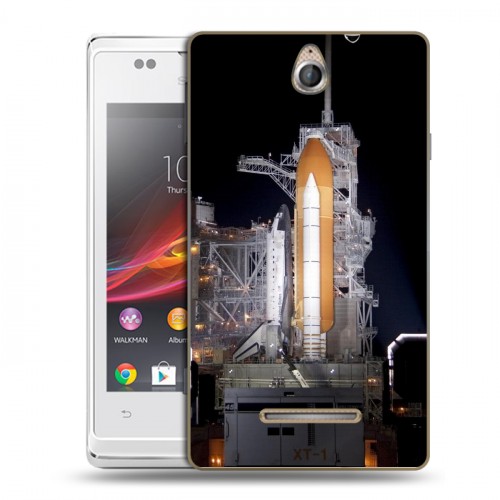 Дизайнерский пластиковый чехол для Sony Xperia E Космодром