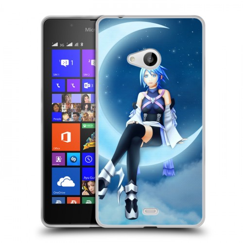 Дизайнерский пластиковый чехол для Microsoft Lumia 540 Луна