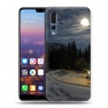 Дизайнерский силиконовый с усиленными углами чехол для Huawei P20 Pro Луна