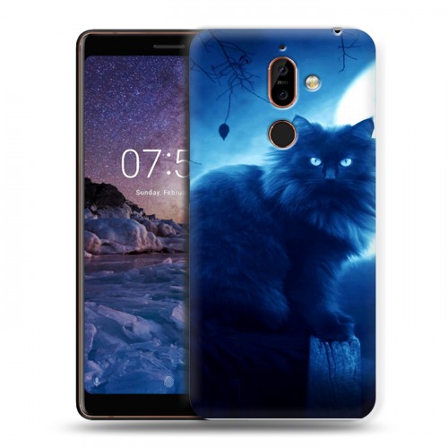 Дизайнерский пластиковый чехол для Nokia 7 Plus Луна