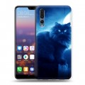 Дизайнерский силиконовый с усиленными углами чехол для Huawei P20 Pro Луна