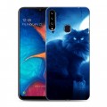 Дизайнерский пластиковый чехол для Samsung Galaxy A20s Луна