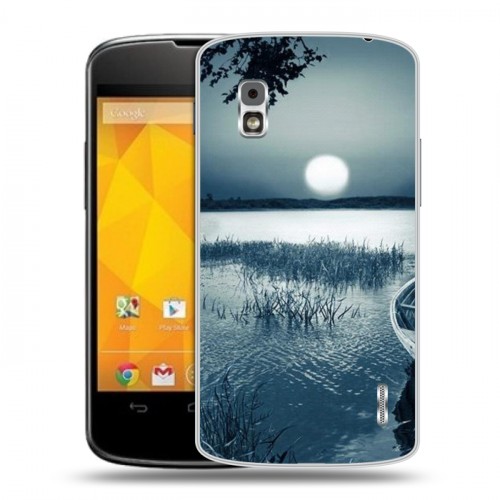 Дизайнерский пластиковый чехол для LG Google Nexus 4 Луна