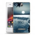 Дизайнерский пластиковый чехол для Sony Xperia E Луна