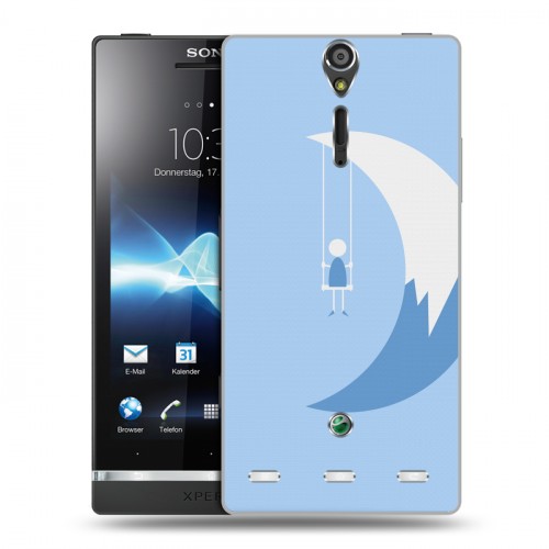 Дизайнерский пластиковый чехол для Sony Xperia S Луна