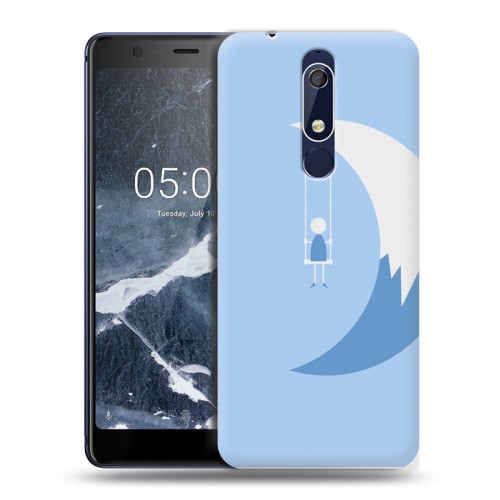 Дизайнерский пластиковый чехол для Nokia 5.1 Луна