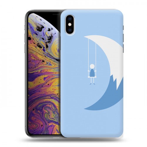 Дизайнерский силиконовый чехол для Iphone Xs Max Луна