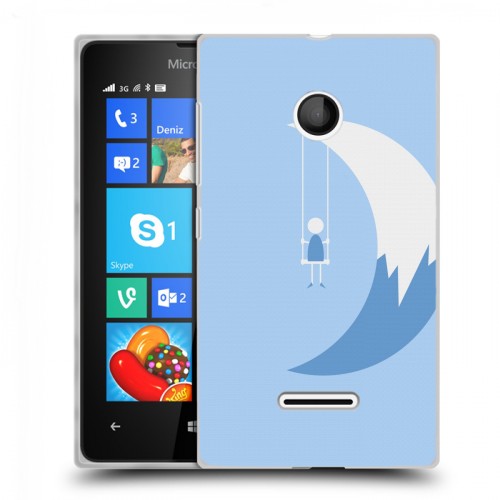 Дизайнерский пластиковый чехол для Microsoft Lumia 435 Луна