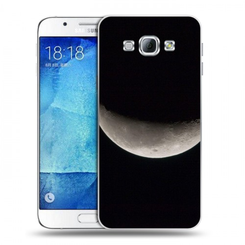 Дизайнерский пластиковый чехол для Samsung Galaxy A8 Луна