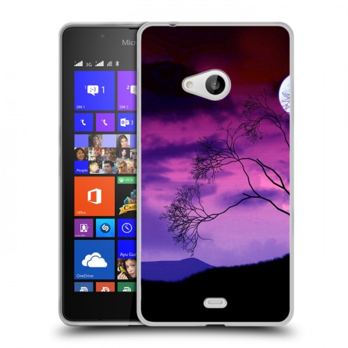 Дизайнерский пластиковый чехол для Microsoft Lumia 540 Луна