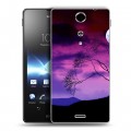 Дизайнерский пластиковый чехол для Sony Xperia TX Луна