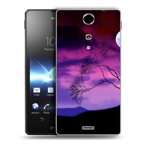 Дизайнерский пластиковый чехол для Sony Xperia TX Луна