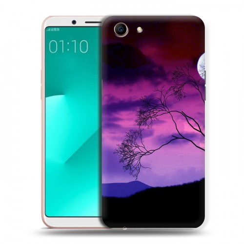 Дизайнерский пластиковый чехол для OPPO A83 Луна