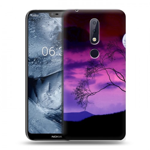 Дизайнерский пластиковый чехол для Nokia 6.1 Plus Луна