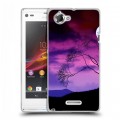 Дизайнерский пластиковый чехол для Sony Xperia L Луна