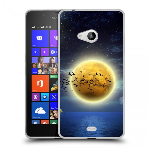 Дизайнерский пластиковый чехол для Microsoft Lumia 540 Луна