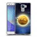 Дизайнерский пластиковый чехол для Huawei Honor 7 Луна