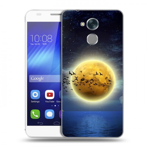 Дизайнерский пластиковый чехол для Huawei Honor 6C Луна