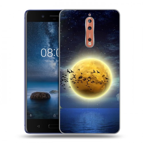 Дизайнерский пластиковый чехол для Nokia 8 Луна