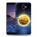 Дизайнерский пластиковый чехол для Nokia 7 Plus Луна