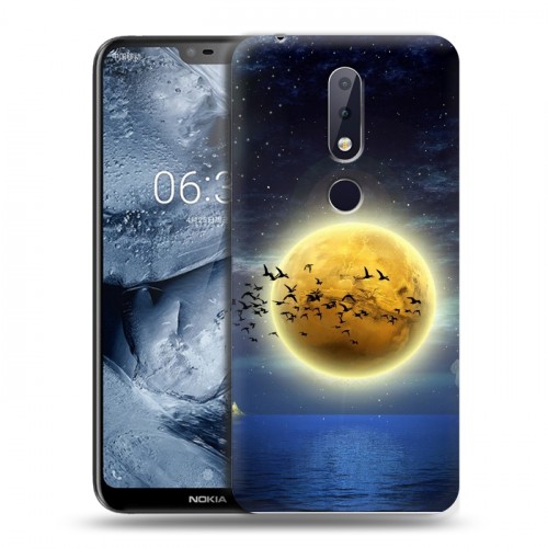 Дизайнерский пластиковый чехол для Nokia 6.1 Plus Луна