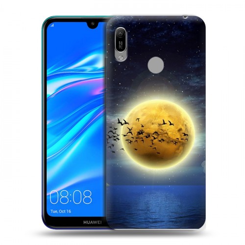 Дизайнерский пластиковый чехол для Huawei Y6 (2019) Луна