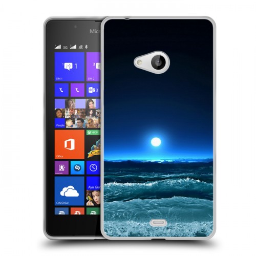 Дизайнерский пластиковый чехол для Microsoft Lumia 540 Луна