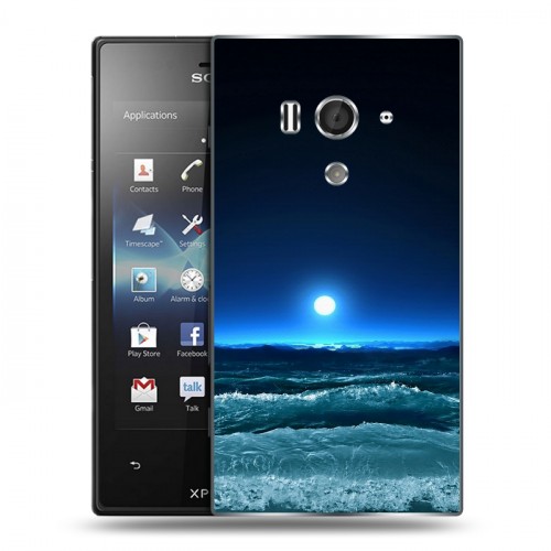 Дизайнерский пластиковый чехол для Sony Xperia acro S Луна