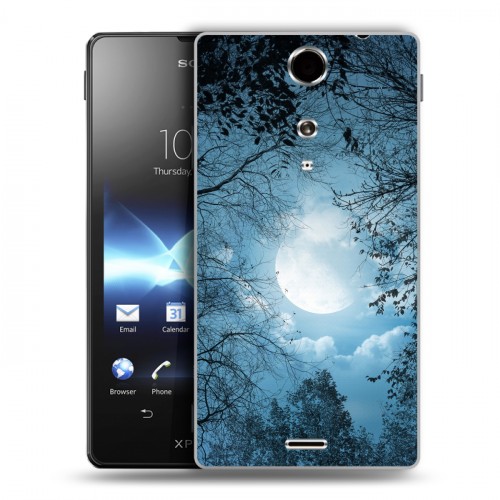 Дизайнерский пластиковый чехол для Sony Xperia TX Луна