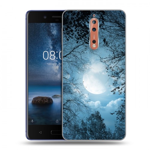 Дизайнерский пластиковый чехол для Nokia 8 Луна