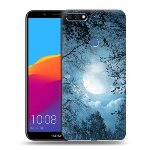 Дизайнерский пластиковый чехол для Huawei Honor 7C Pro Луна
