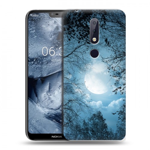 Дизайнерский пластиковый чехол для Nokia 6.1 Plus Луна