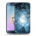 Дизайнерский пластиковый чехол для Samsung Galaxy S6 Edge Луна
