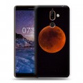 Дизайнерский пластиковый чехол для Nokia 7 Plus Луна