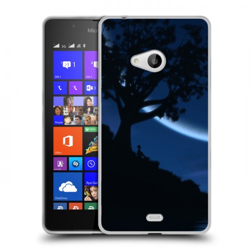 Дизайнерский пластиковый чехол для Microsoft Lumia 540 Луна