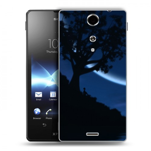 Дизайнерский пластиковый чехол для Sony Xperia TX Луна