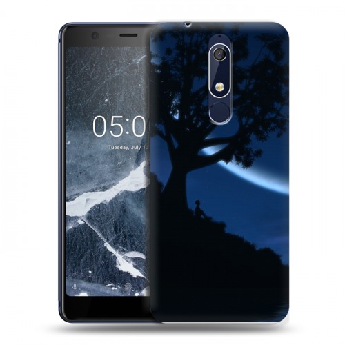 Дизайнерский пластиковый чехол для Nokia 5.1 Луна