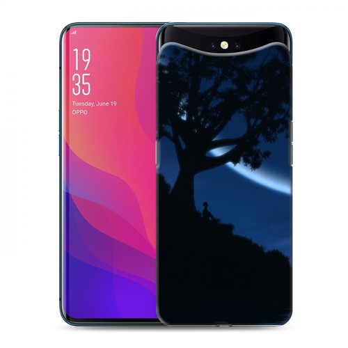 Дизайнерский силиконовый чехол для OPPO Find X Луна