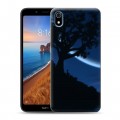 Дизайнерский силиконовый чехол для Xiaomi RedMi 7A Луна