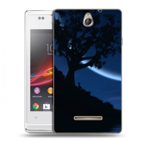 Дизайнерский пластиковый чехол для Sony Xperia E Луна