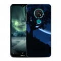 Дизайнерский силиконовый с усиленными углами чехол для Nokia 7.2 Луна