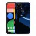 Дизайнерский пластиковый чехол для Google Pixel 5 Луна