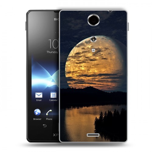 Дизайнерский пластиковый чехол для Sony Xperia TX Луна