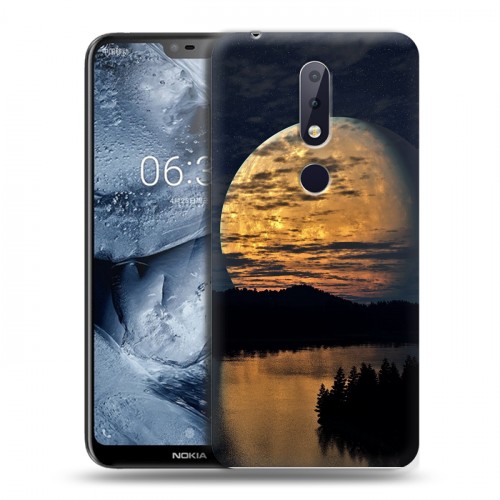 Дизайнерский пластиковый чехол для Nokia 6.1 Plus Луна