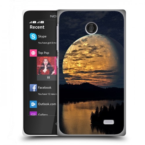 Дизайнерский пластиковый чехол для Nokia X Луна