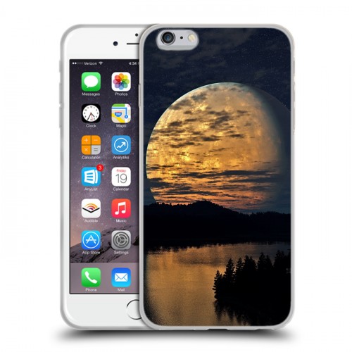 Дизайнерский силиконовый чехол для Iphone 6 Plus/6s Plus Луна